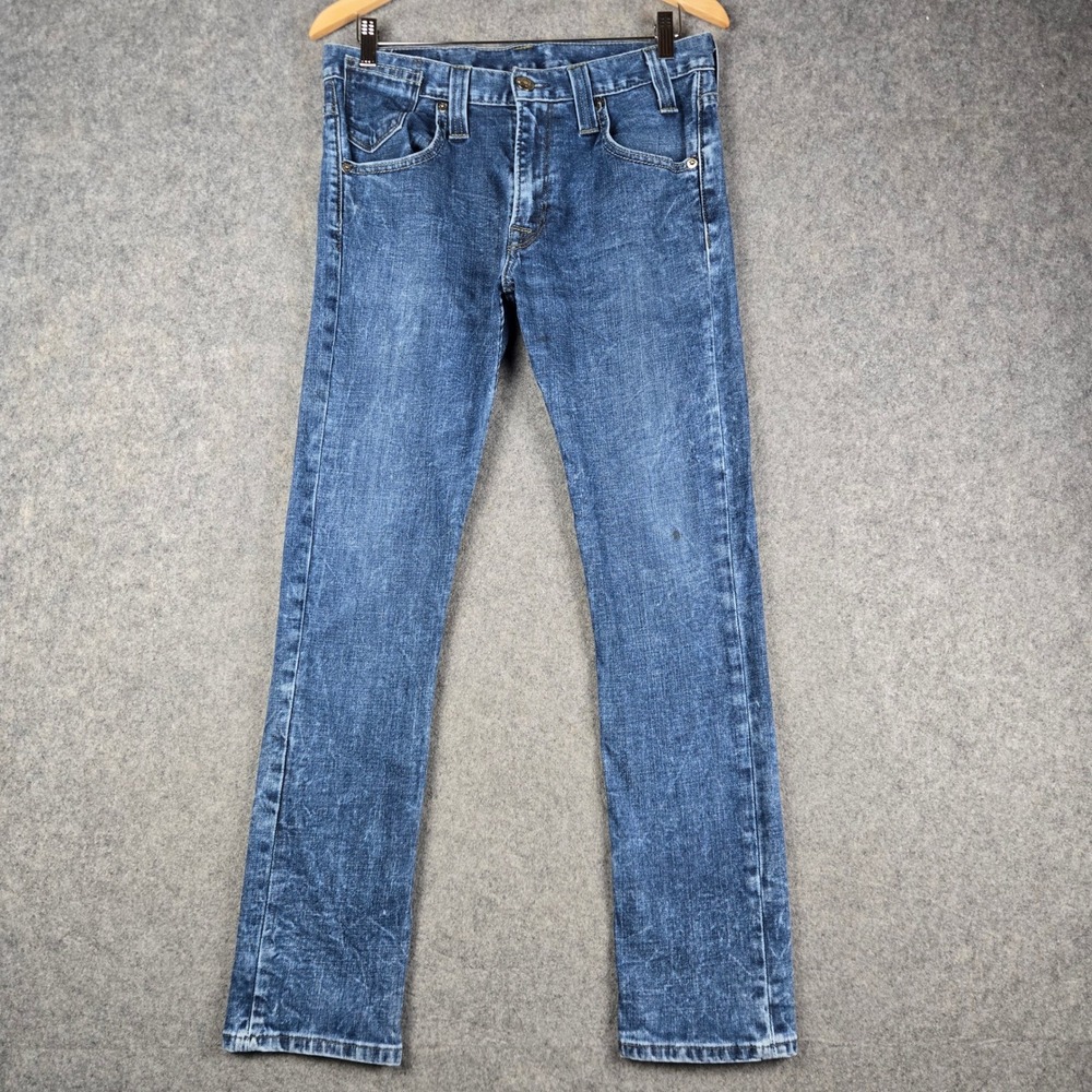 Levi Strauss Engineered 510 Jeans Mens 34x33 Blue Skinny Fit y2k